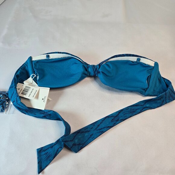 RIP CURL Women's Saltwater Bandeau Blue Bikini Top Sz XS Saltwater Bandeau - Picture 2 of 8